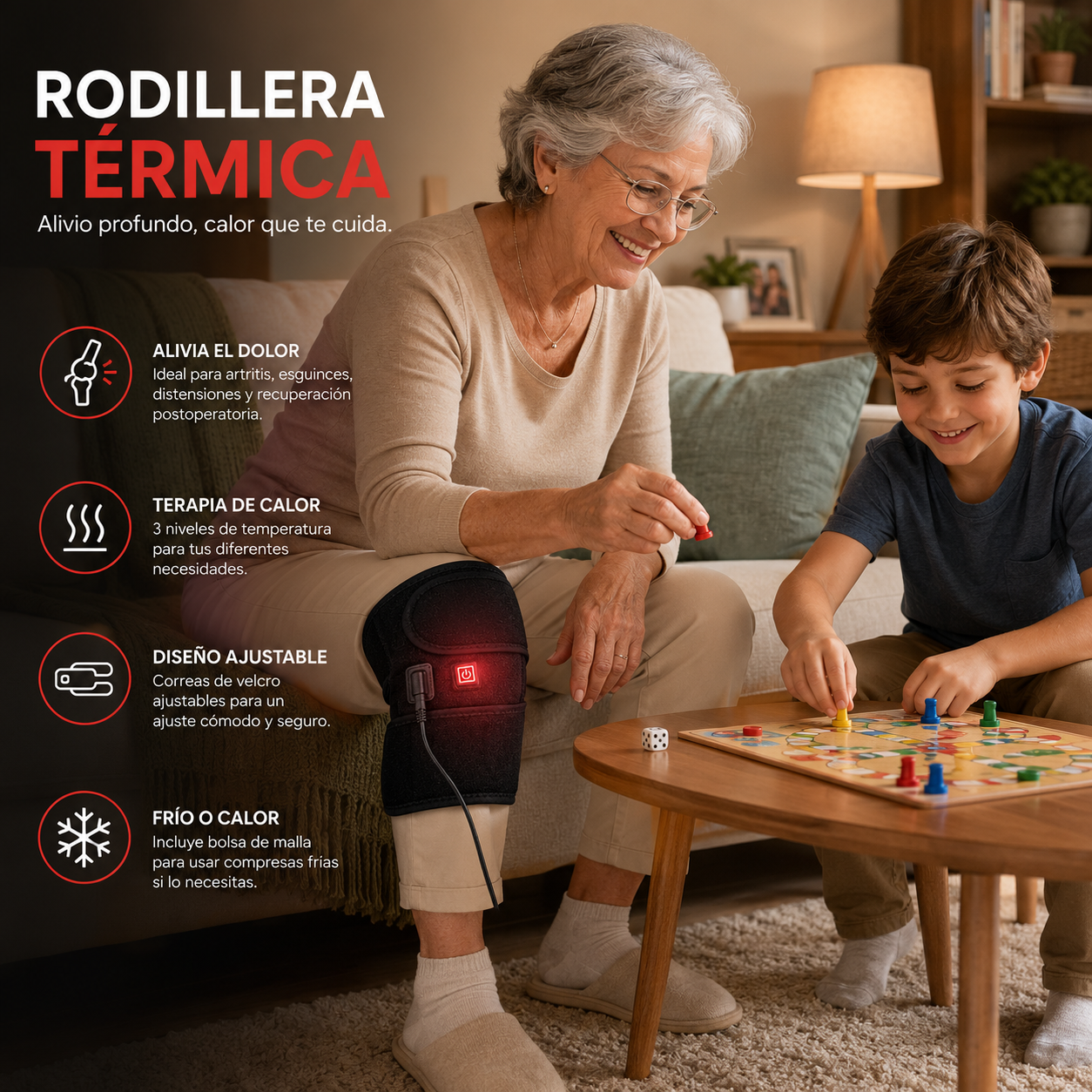 Rodillera Termica Electrica Terapia: Reduce el dolor de forma natural.